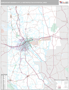 Shreveport-Bossier City Metro Area Digital Map Premium Style